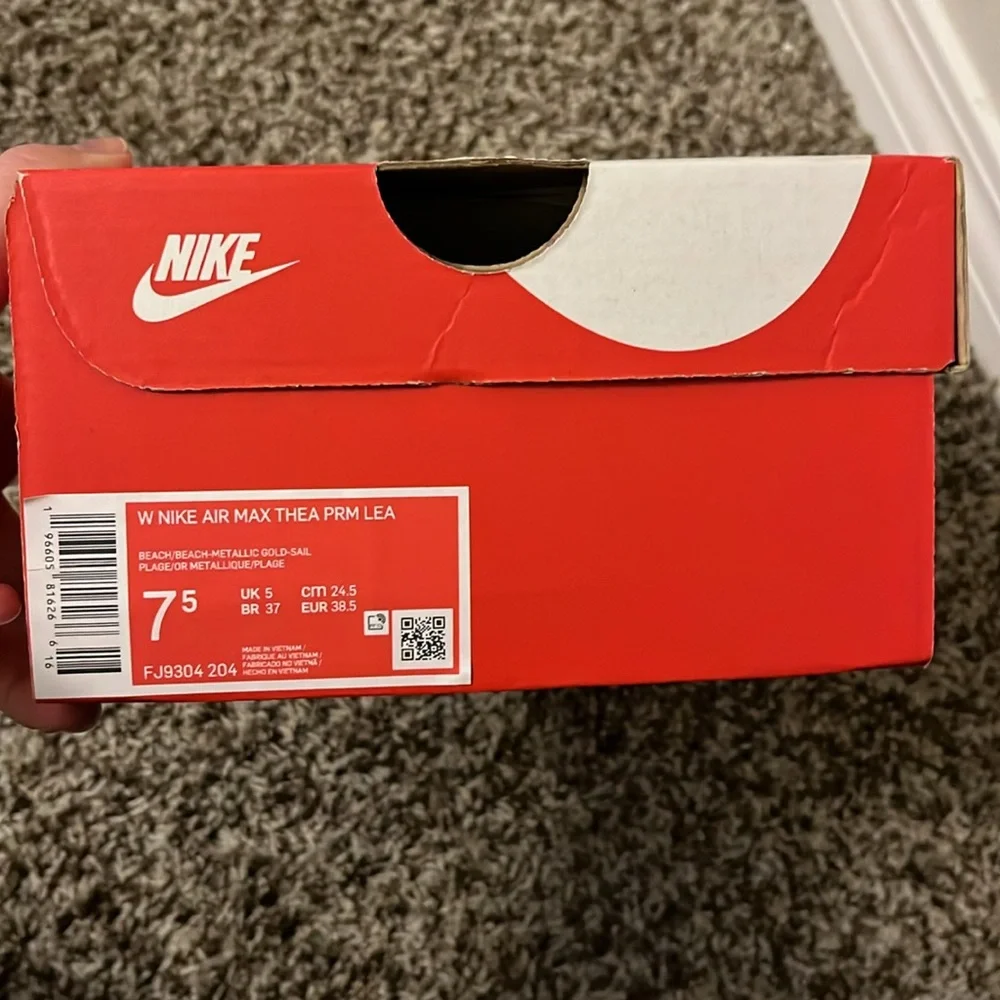 BRAND NEW NIKE AIR MAX THEA PREMIUM LEATHER SIZE 7.5 Women’s Sneaker - Picture 3 of 6